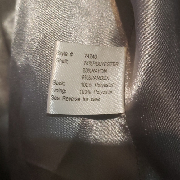 Metro lined gray dress jacket size small - Picture 7 of 7